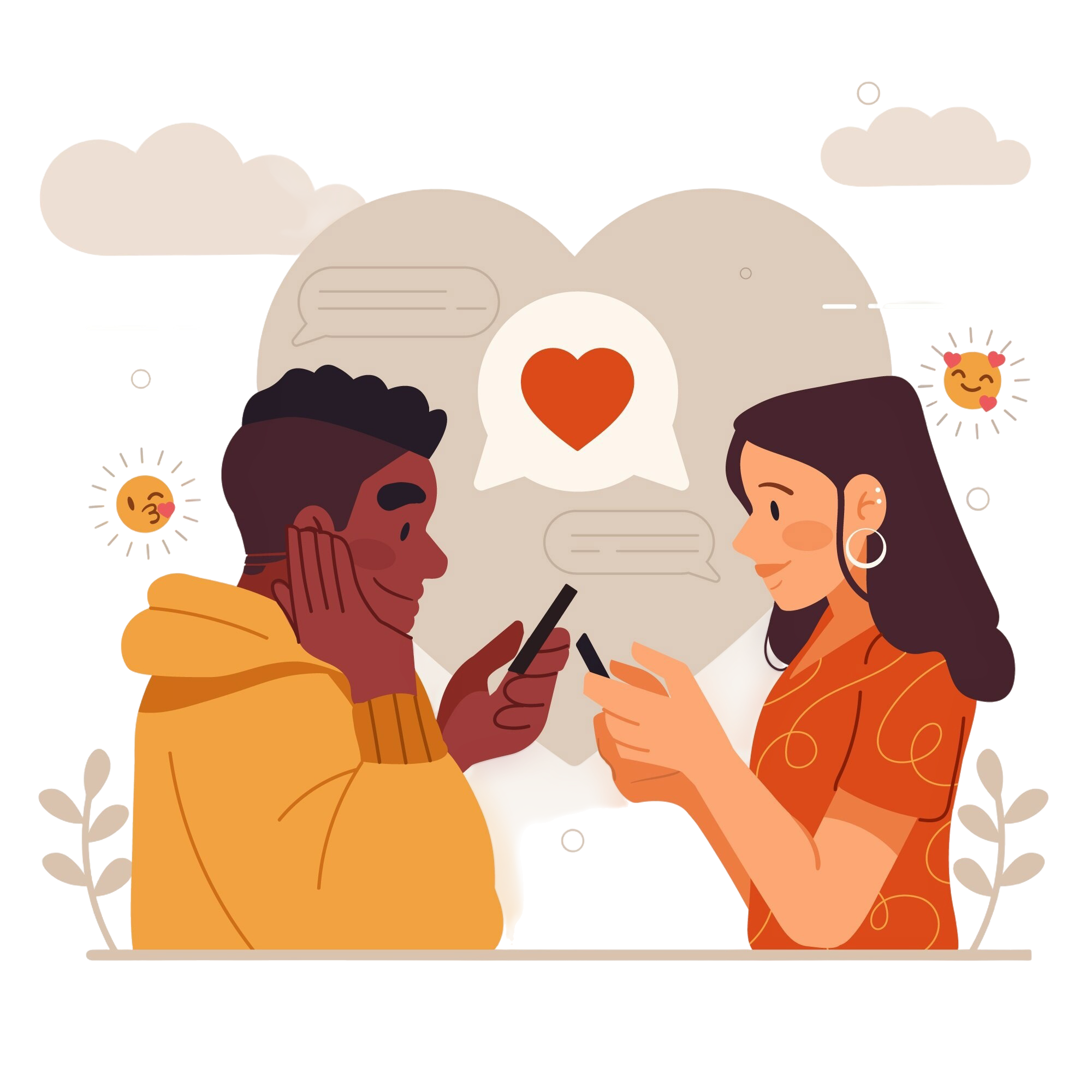 Dating Couple Illustration